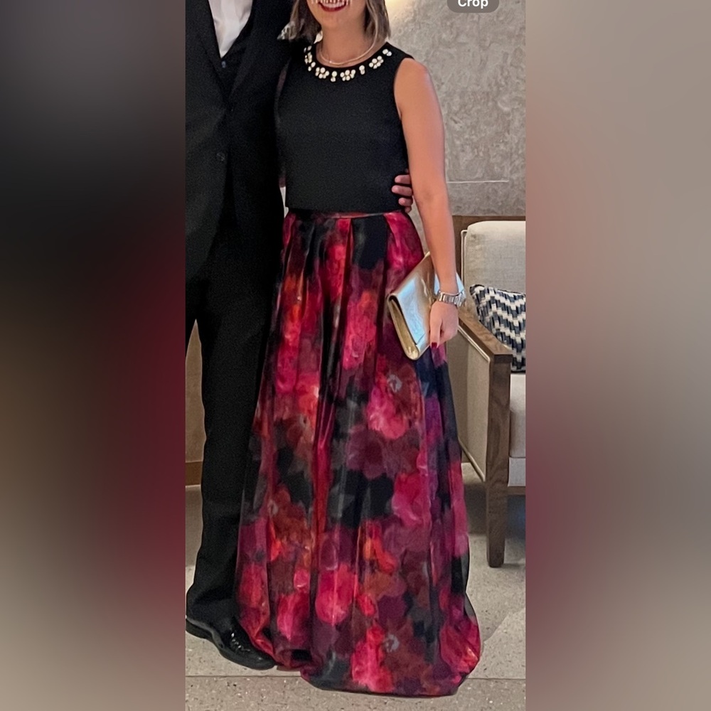 Eliza J Red and Black skirt